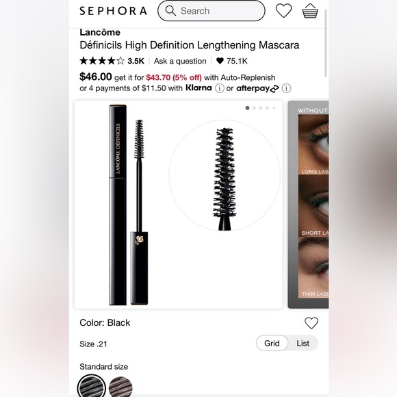 Lancome Idole + Definicils *2 mascara *black + clarins masara | 3 FULL size - Picture 3 of 3